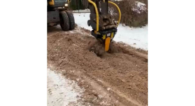 Milling frozen ground