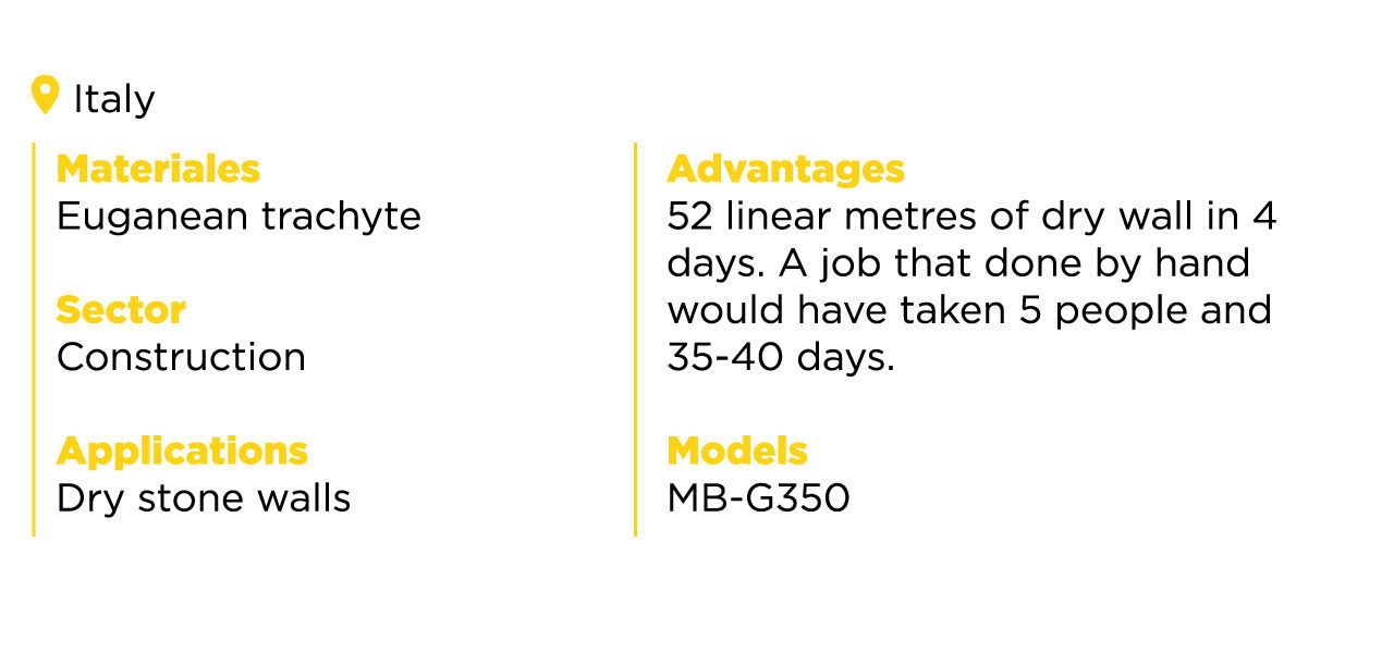 52 metres of dry stone wall in 4 days: that's where the ingenuity lies