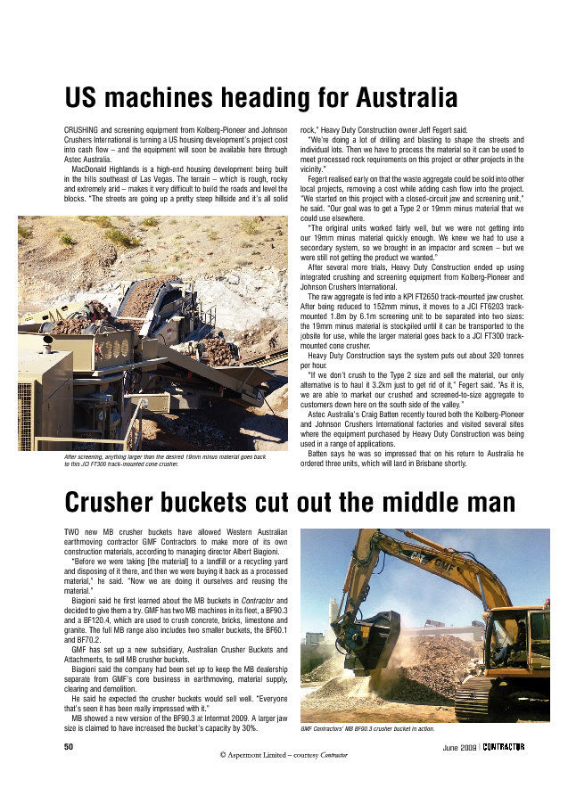 - Crusher buckets cut out the middle man