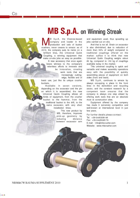  - MB S.p.A. on Winning Streak