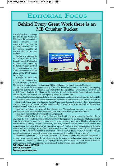  - Behind Every Great Work there is an MB Crusher Bucket