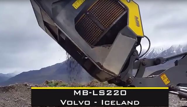 News - La nuova benna vagliante MB-LS220 al lavoro in Islanda