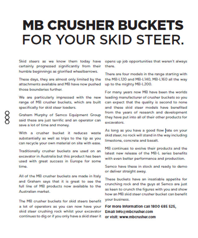  - MB Crusher Buckets for your skid steer 