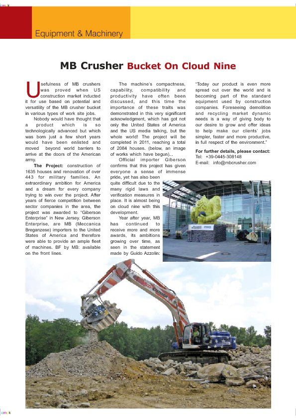  - MB Crusher Bucket On Cloud Nine